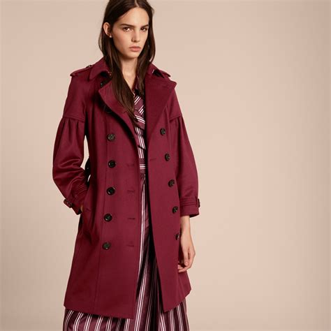 burberry wool trench burgundy|vintage Burberry trench coat.